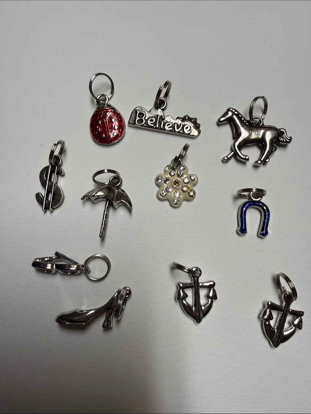 🏖️10 items for $20☀️ Charms assorted| 11 pieces| silver tone| jewelry crafts